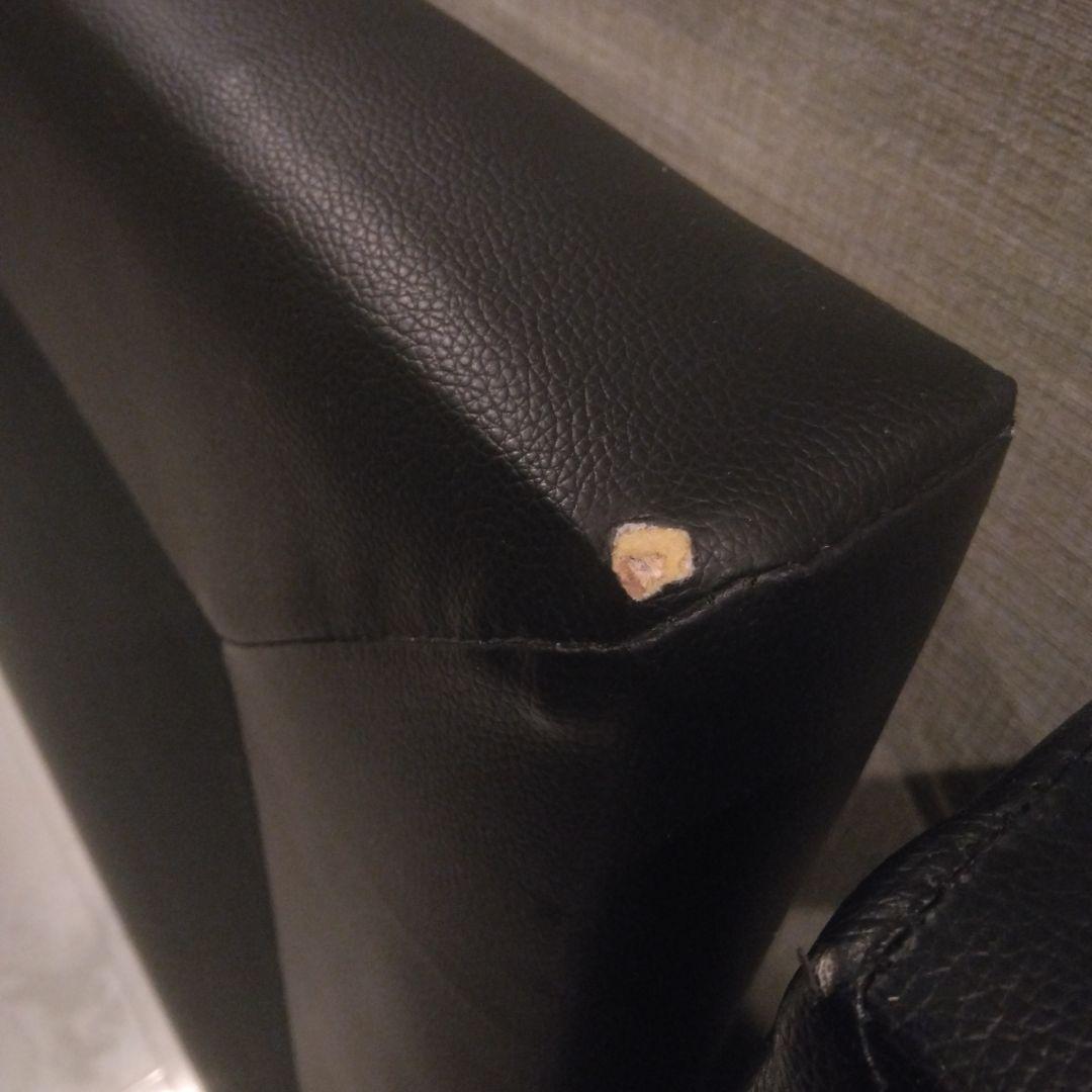 リクライニング機能付きモダンデザインローベッド/ブラック