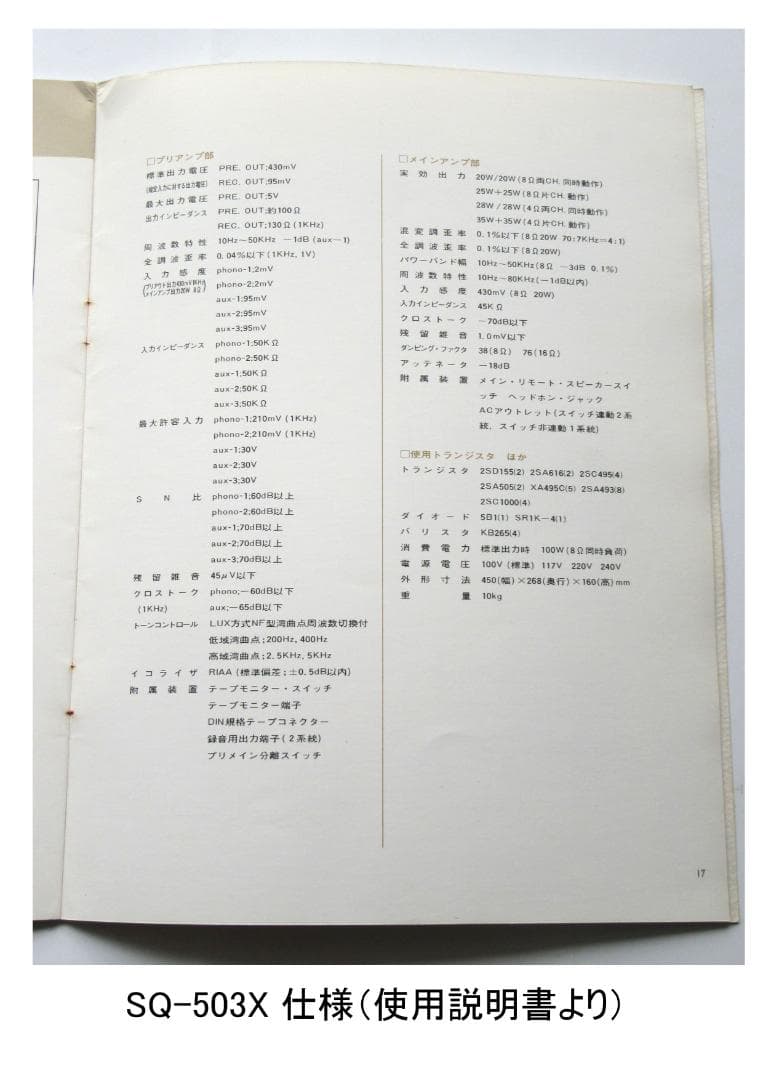 LUXMAN プリメインアンプ SQ-503X