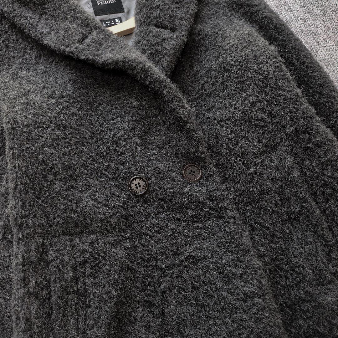 ジャンフランコフェレ　イタリア製　アルパカウール　シャギーコート　ゆったり