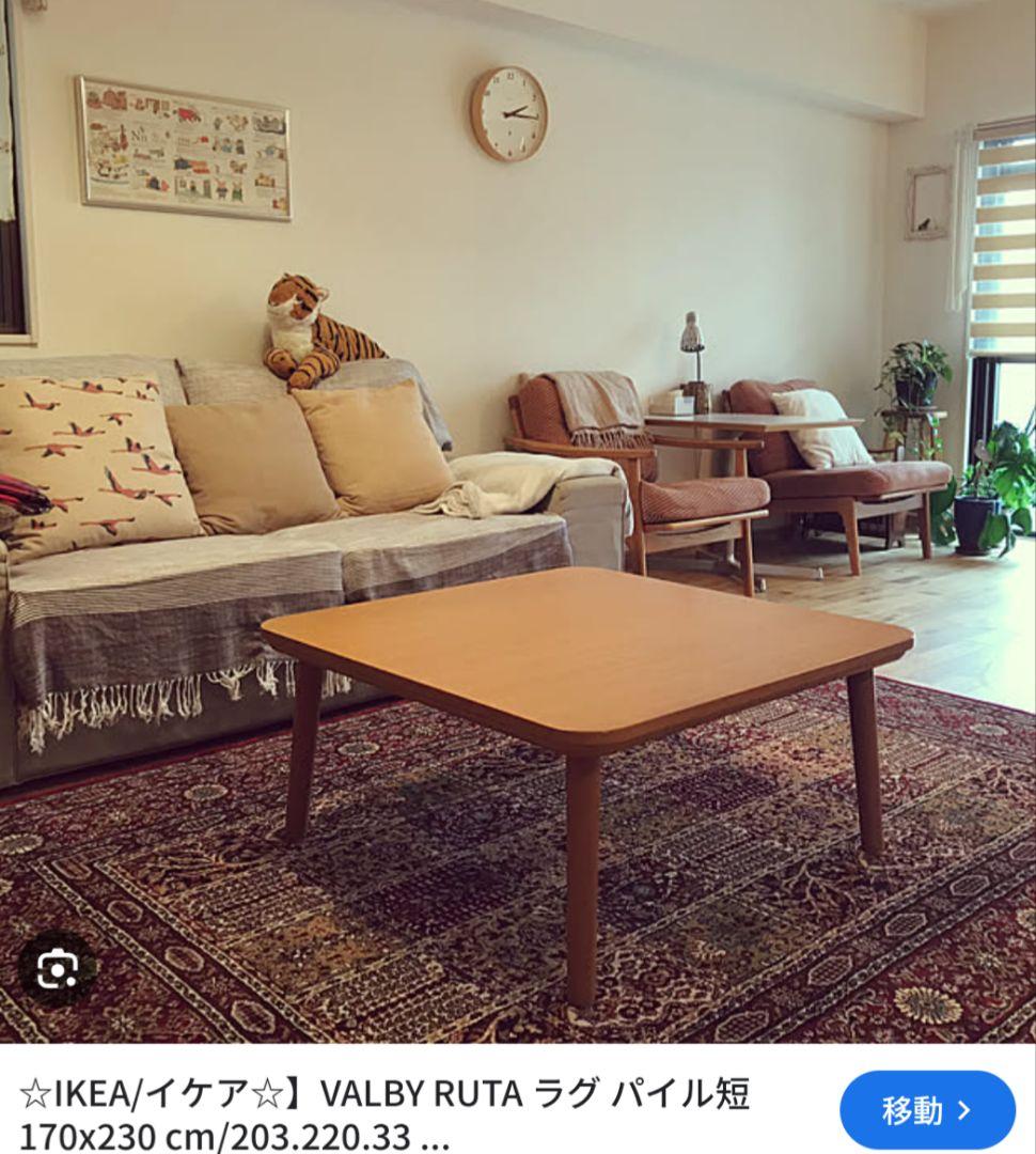 IKEA イケア VALBY RUTA ラグ パイル短 170x230 新品