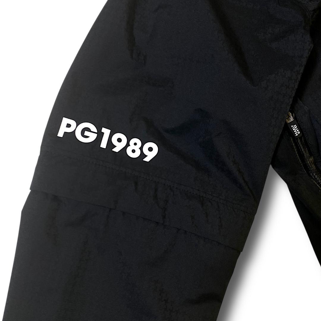 0 パーリーゲイツ ビッグロゴ レインジャケット ブラック 半袖にもなる!