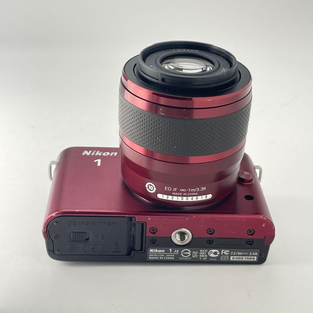 【ショット数10000・返品保証】Nikon1 J2 レッド レンズキット