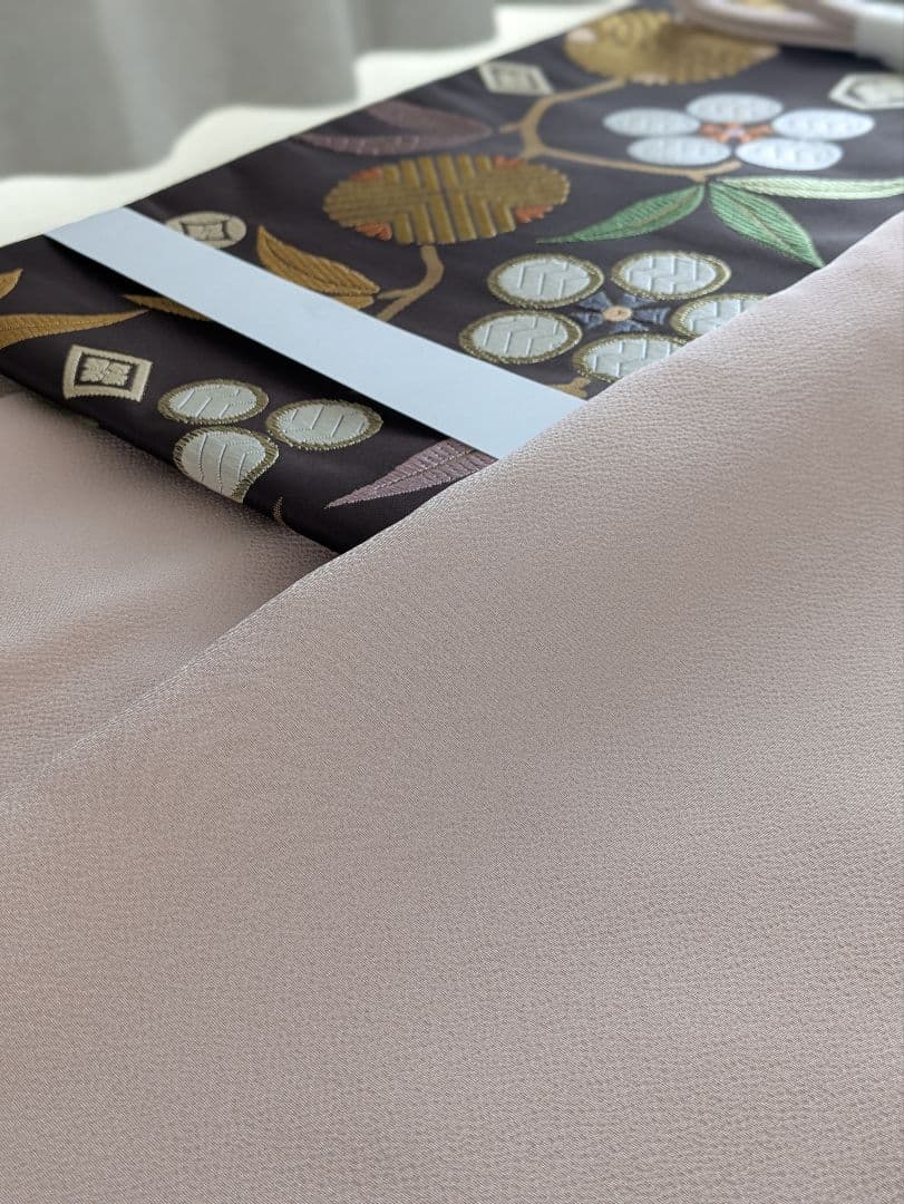 西陣織老舗白寿苑笹菱文様梅豪華袋帯