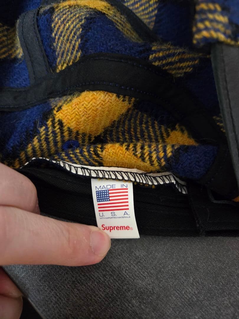 じ*あ様 Supreme Harris Tweed チェックキャップ