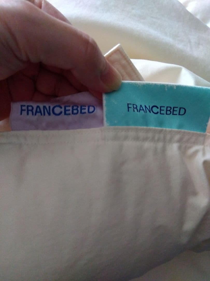 フランスベッド 　羽毛　掛け布団　ダブルサイズ　2枚合わせ