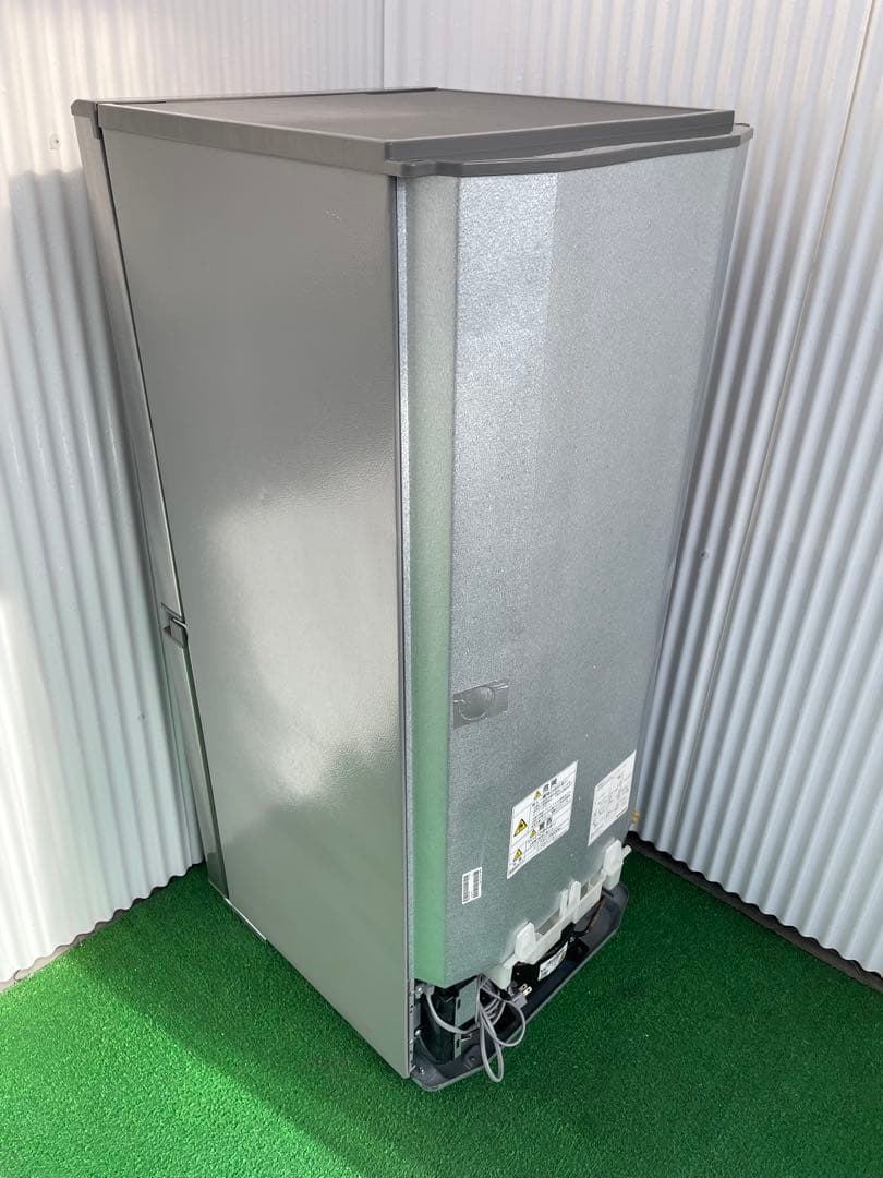 933アクア おしゃれシルバー 2ドア冷蔵庫 126L 右開き 一人暮らし 単身