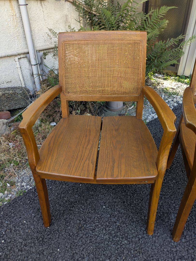 浜本工芸　チェア　ダイニングチェア　ラタン　送料込み アームチェア 02