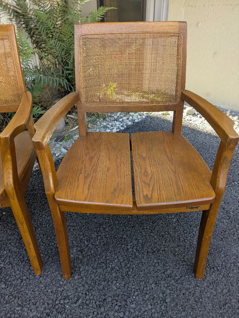 浜本工芸　チェア　ダイニングチェア　ラタン　送料込み アームチェア 02
