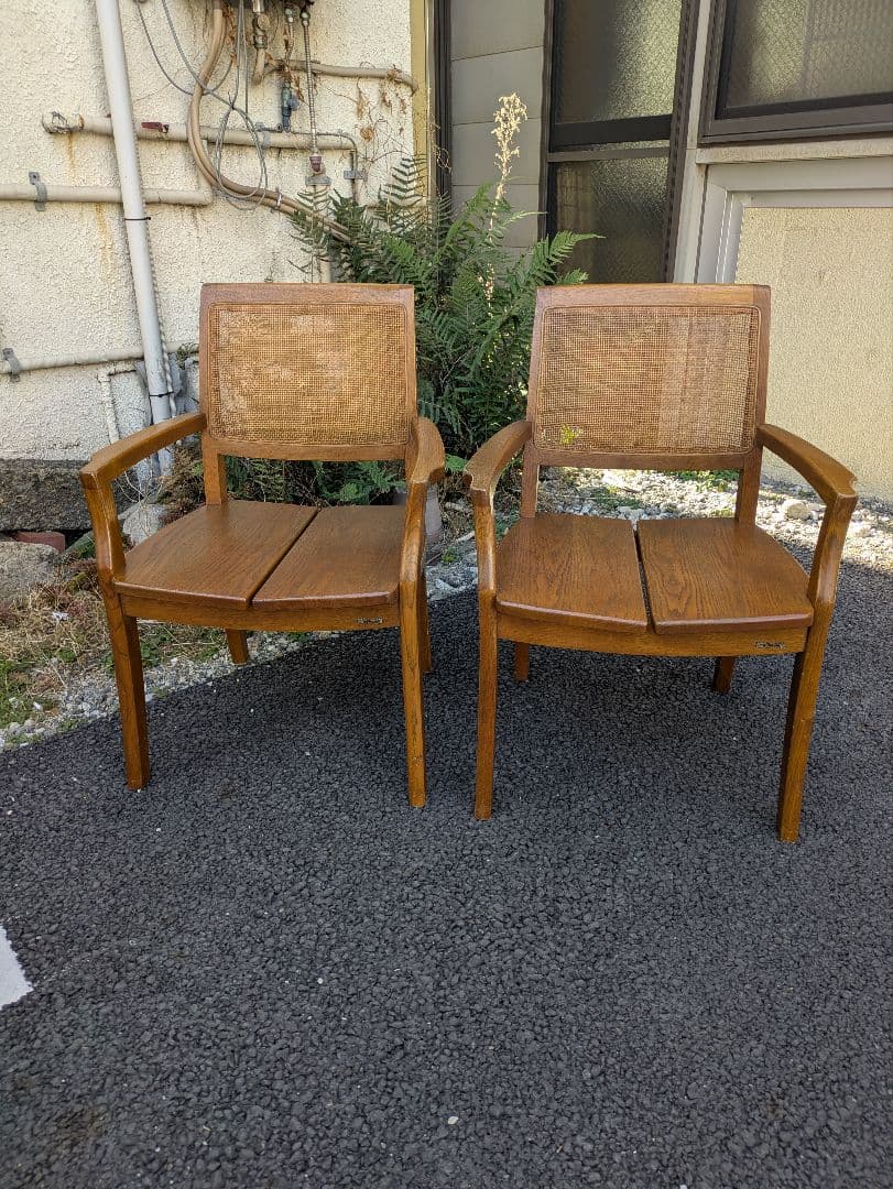 浜本工芸　チェア　ダイニングチェア　ラタン　送料込み アームチェア 02