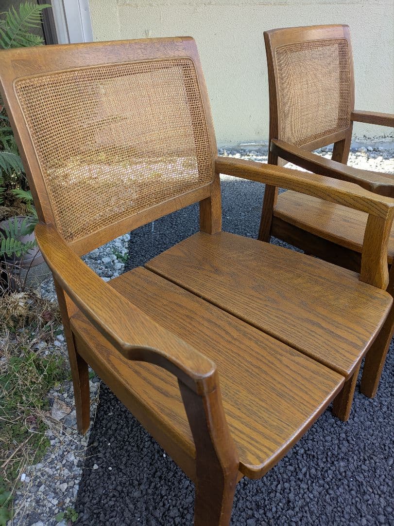 浜本工芸　チェア　ダイニングチェア　ラタン　送料込み アームチェア 02