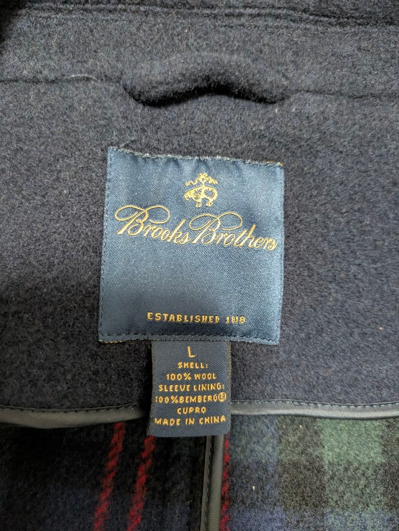 近年モデル　極美品✨　ブルックスブラザーズ　ダッフルコート　ネイビー　XL