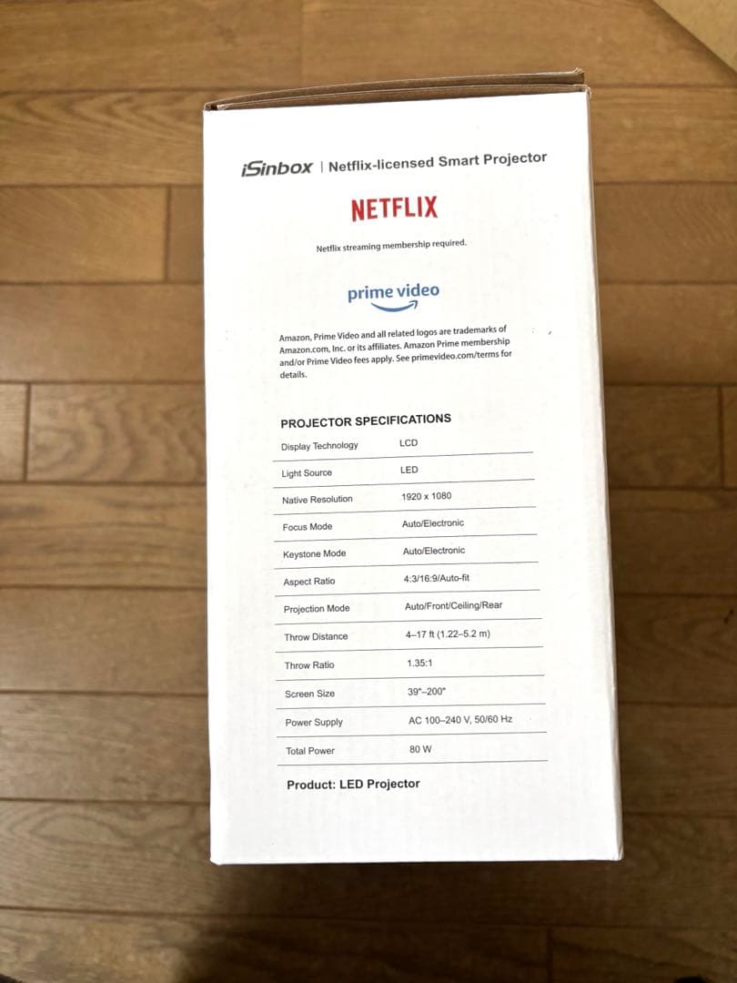 プロジェクター 1080P 1200ANSI 家庭用　小型　天井投影