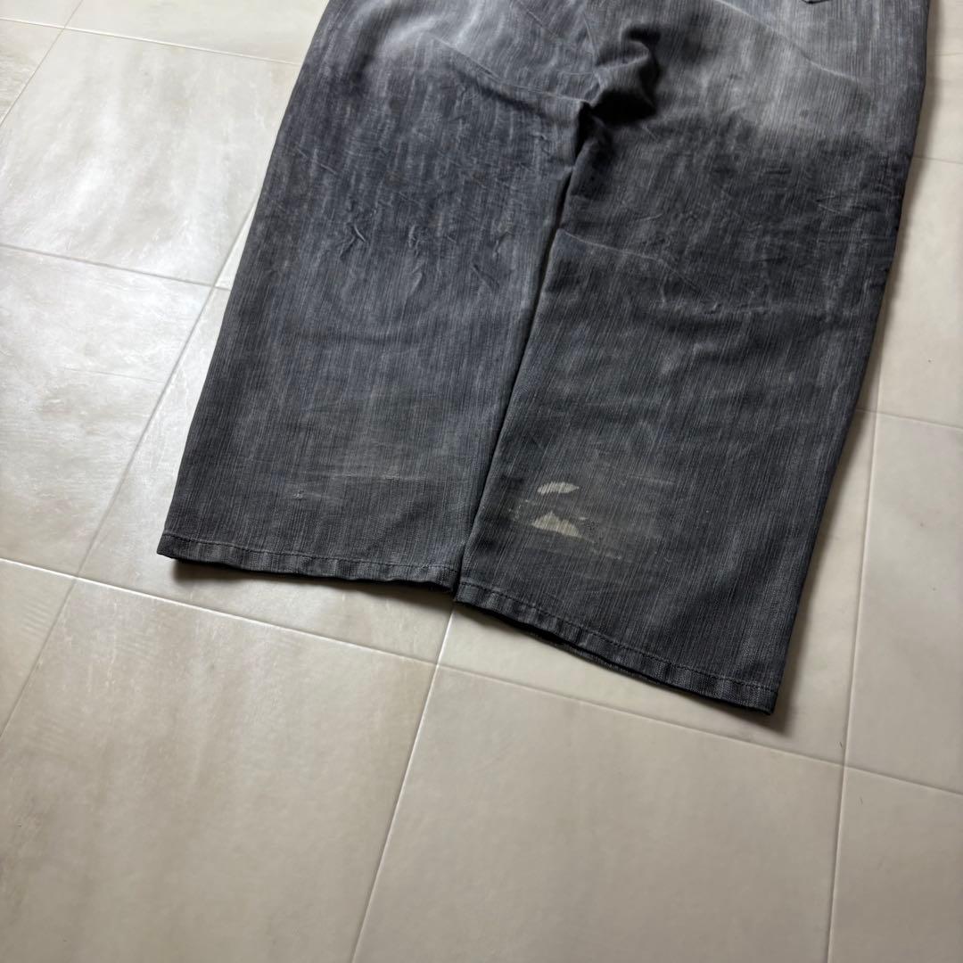 サウスポール フェード 超極太 オーバーサイズ ブラックデニム バギーパンツ