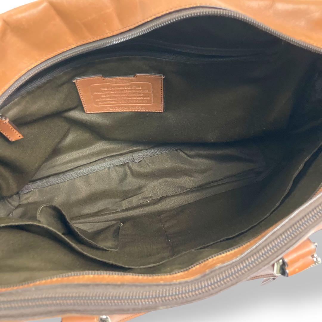 Coach コーチ　ビジネスバッグ　レザー　ブラウン シグネチャー　F70550