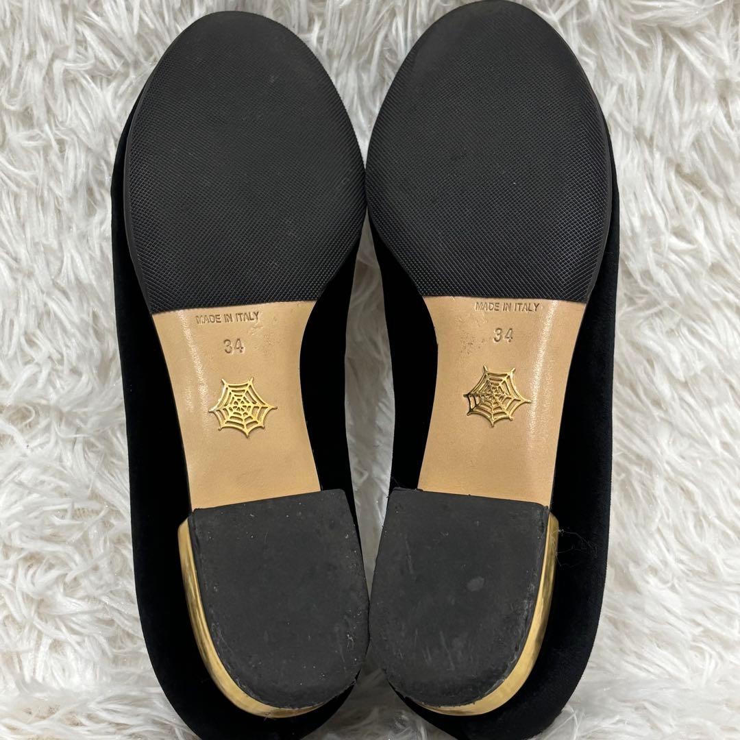 [極美品] シャルロットオリンピア　ベロア　猫モチーフ　刺繍　フラットシューズ