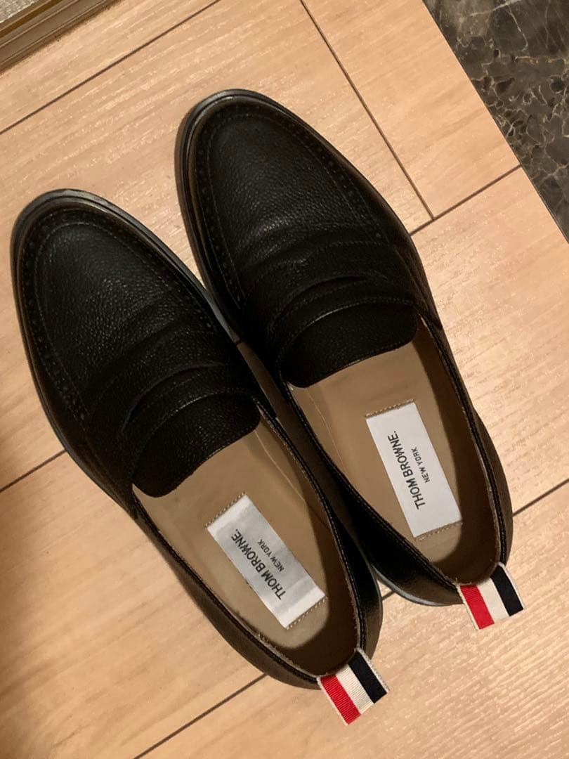 Thom Browne ペブルグレインペニーローファー 黒 US6 25cm