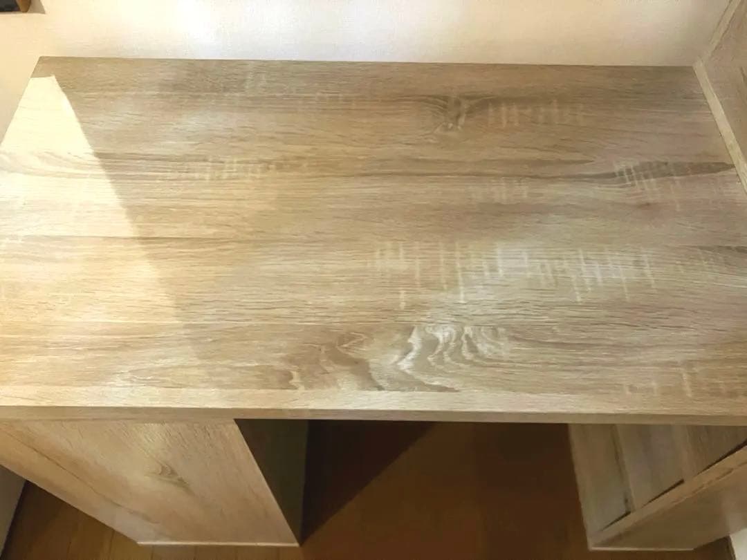 北欧風　シンプルデスク　幅100cm 深型収納　本棚