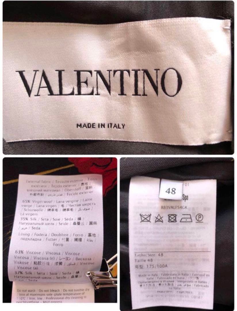 希少サイズ✨ヴァレンティノ【48】シルク混ミニドレス和柄ワンピース定価12.8万