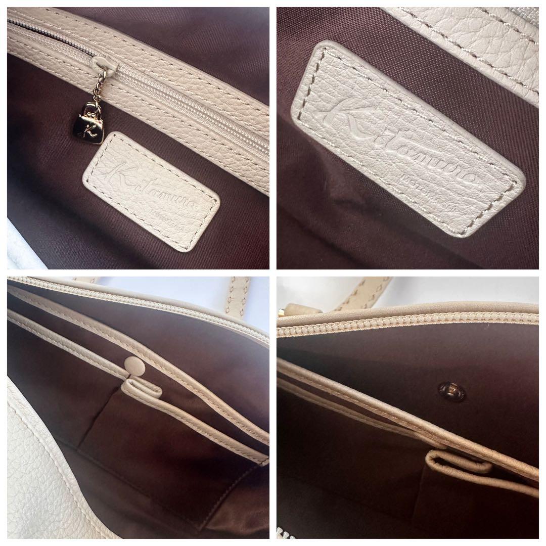 【使用感少ない】kitamura 元町 本革 肩掛け鞄 ハンドバッグ 上品