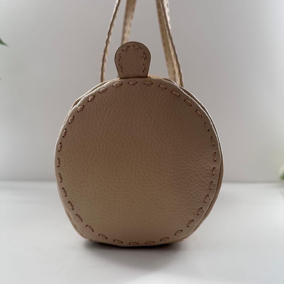 【使用感少ない】kitamura 元町 本革 肩掛け鞄 ハンドバッグ 上品