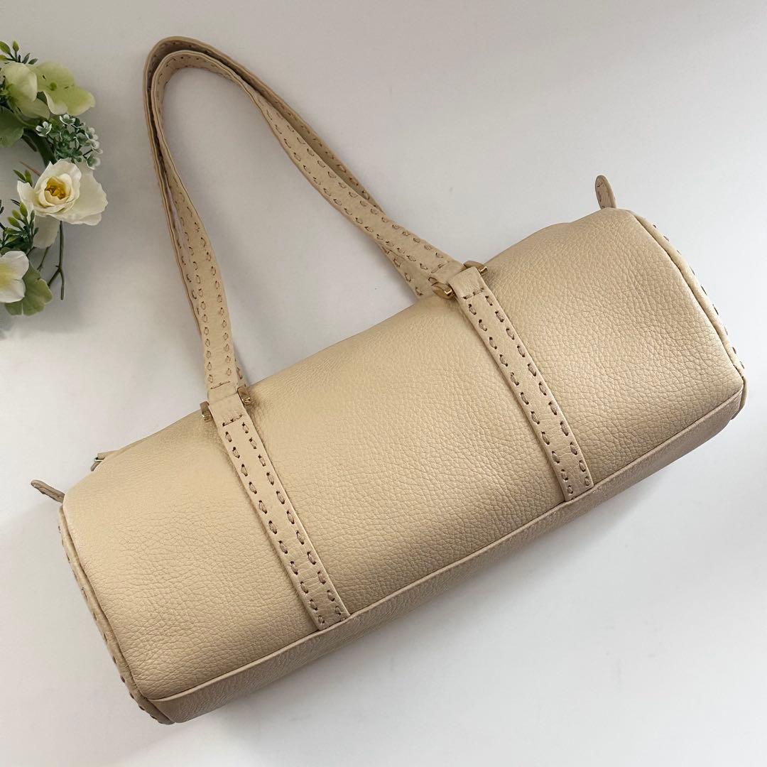 【使用感少ない】kitamura 元町 本革 肩掛け鞄 ハンドバッグ 上品