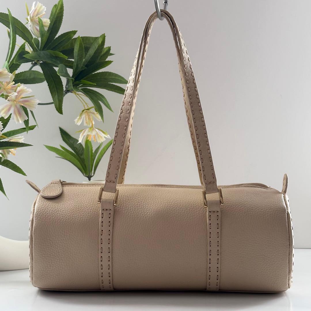 【使用感少ない】kitamura 元町 本革 肩掛け鞄 ハンドバッグ 上品