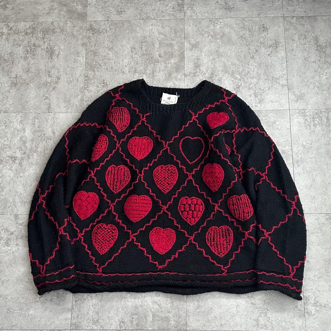 【80s】 INSCRIPTION ウールニット ''珍デザイン''