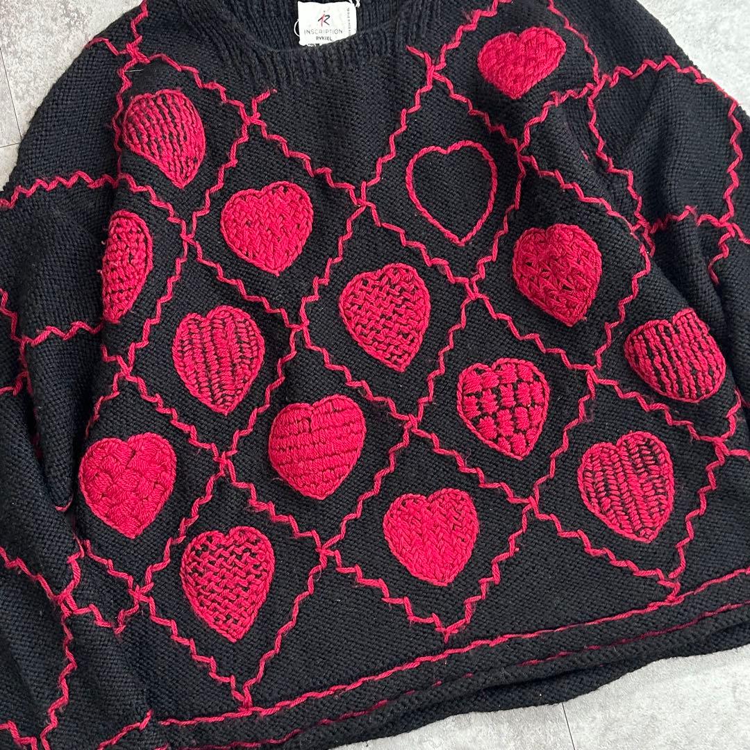 【80s】 INSCRIPTION ウールニット ''珍デザイン''