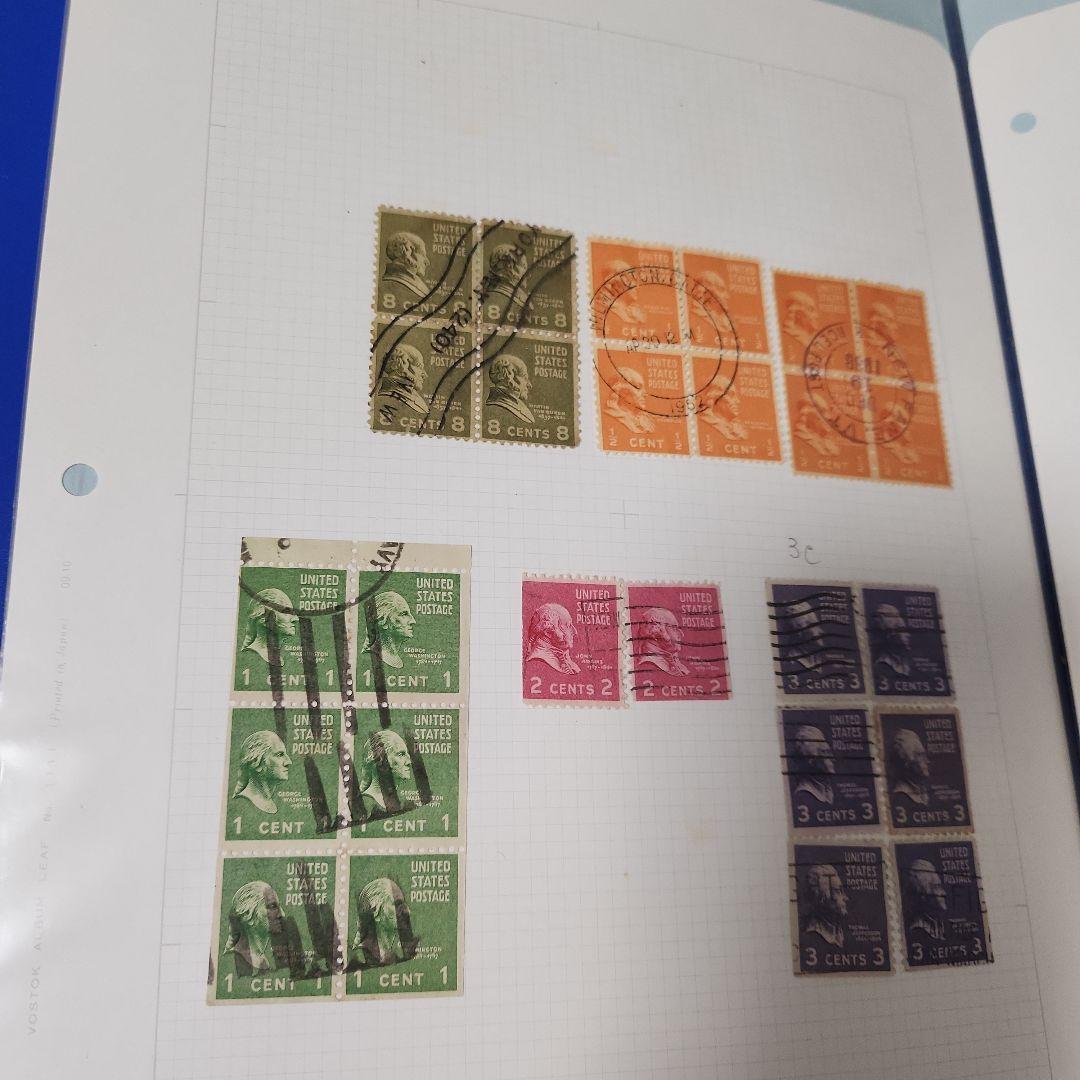 ポンジさん、アメリカ　使用済み切手8冊と二冊追加