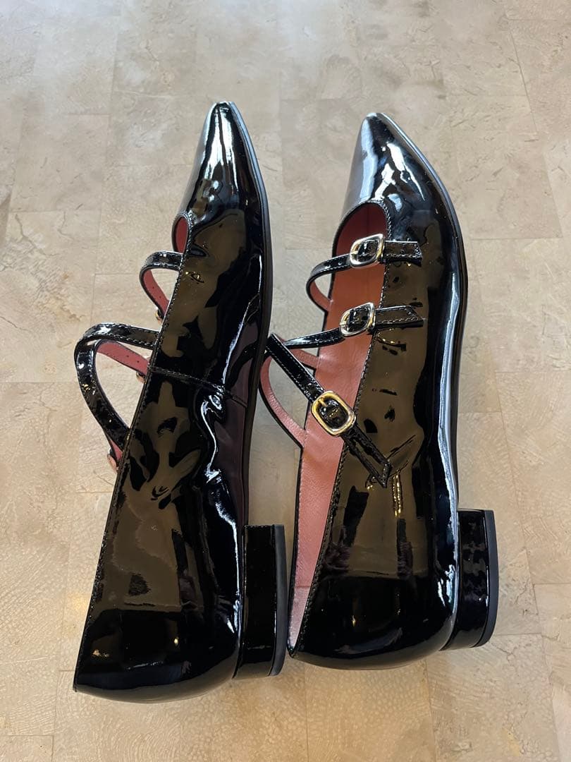 超メルカリ市★プリティバレリーナ　ストラップシューズ　パテント　39★極美品