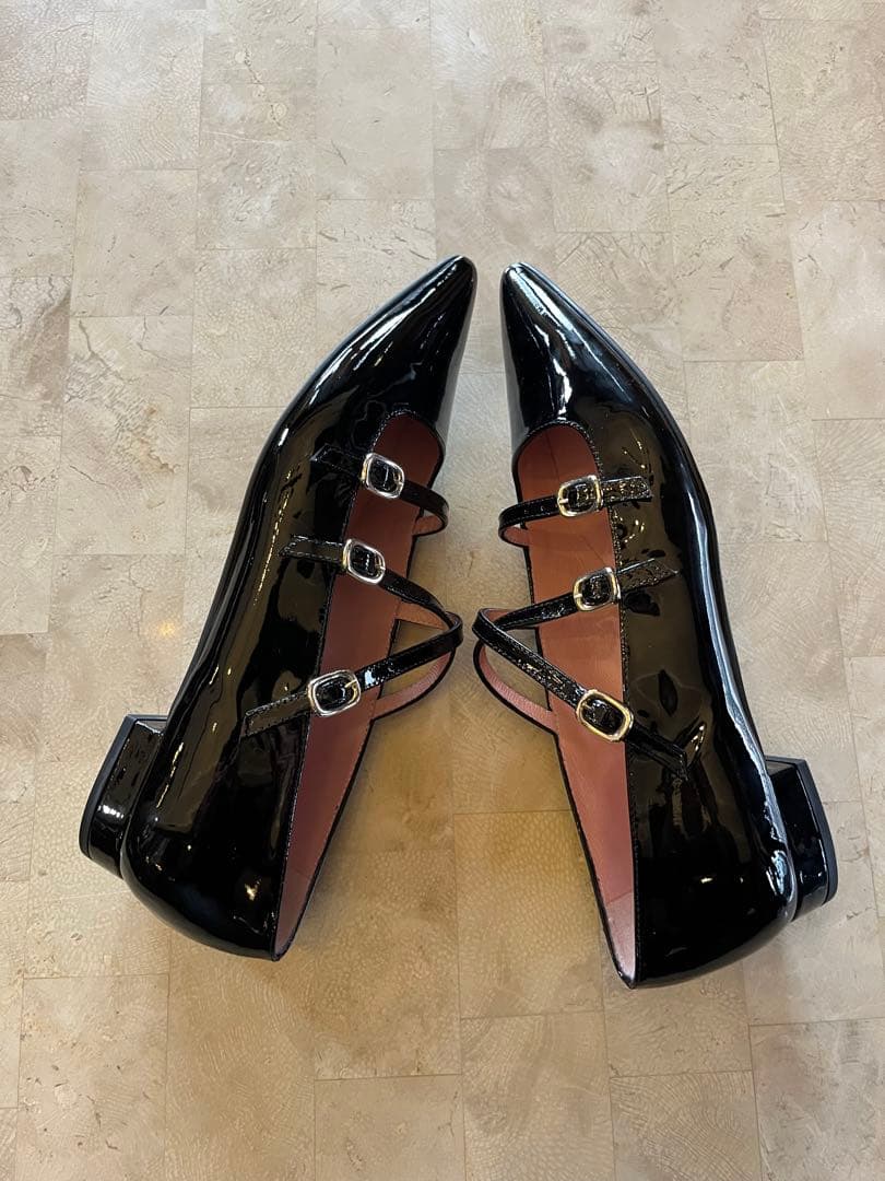 超メルカリ市★プリティバレリーナ　ストラップシューズ　パテント　39★極美品