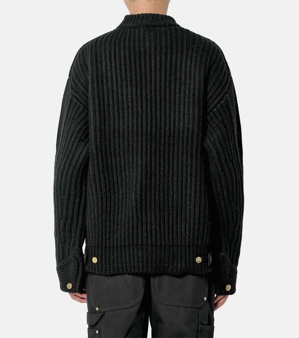sacai Carhartt WIP ニット プルオーバー デトロイト 黒 02