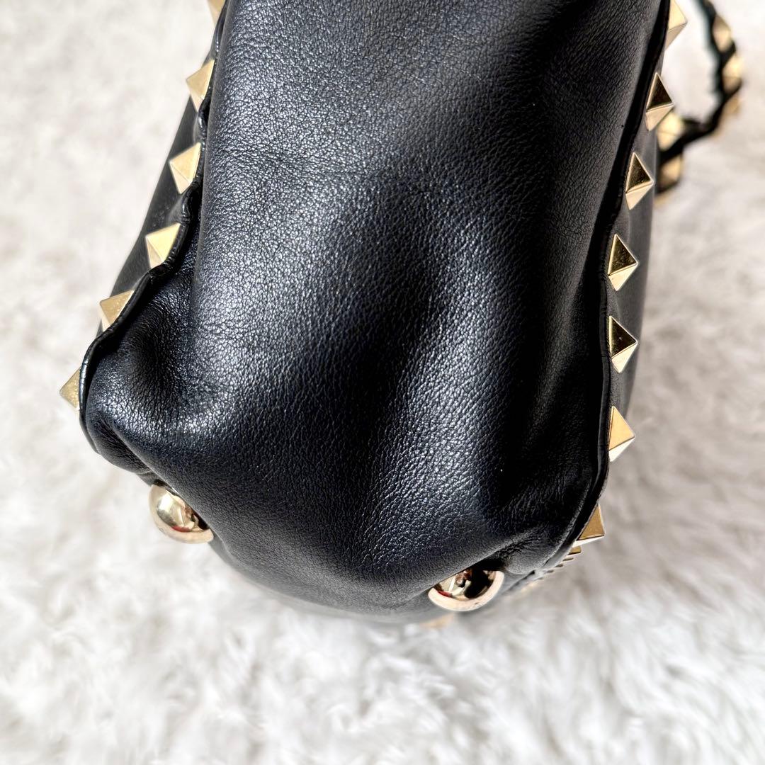 ヴァレンティノ ショルダーバッグ2way ロックスタッズ ブラック ハンドバッグ