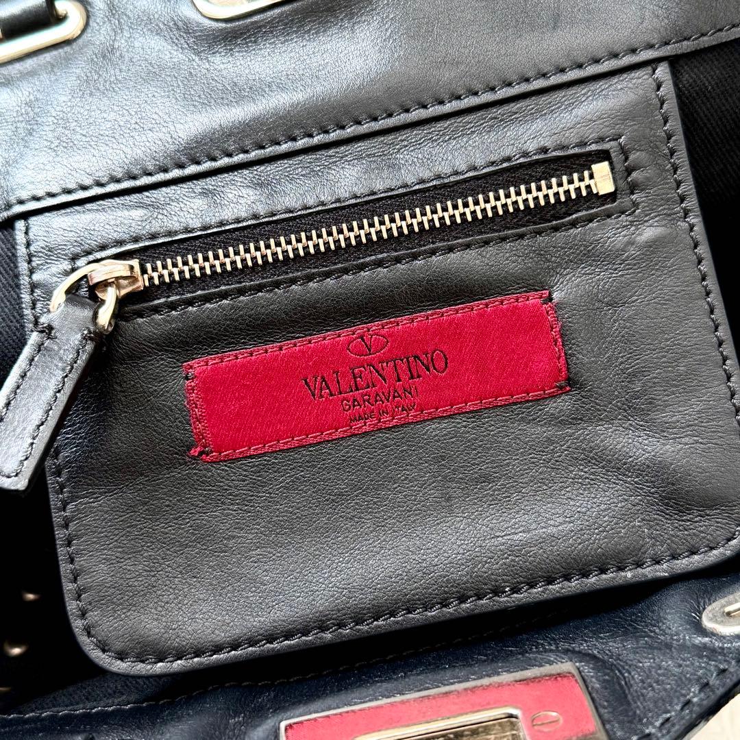 ヴァレンティノ ショルダーバッグ2way ロックスタッズ ブラック ハンドバッグ