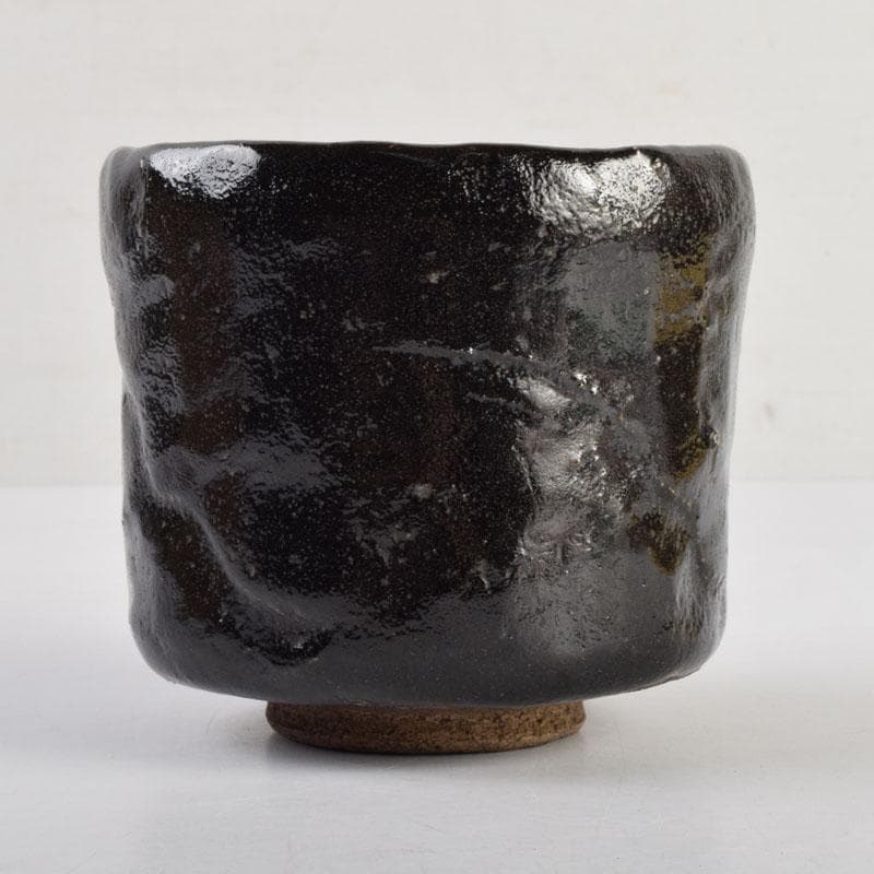 茶道具　加藤春ニ造　黒楽茶碗　遠州流　小堀宗明書付箱　C　8876