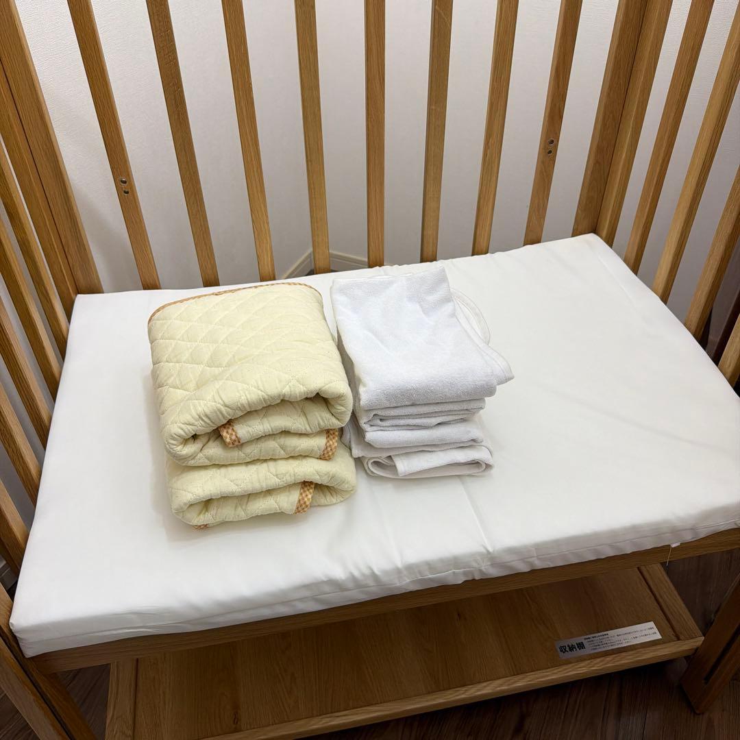 MUJI ベビーベッド オーク材 おまけ付き 定価69900円