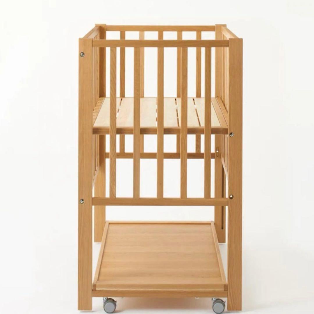 MUJI ベビーベッド オーク材 おまけ付き 定価69900円