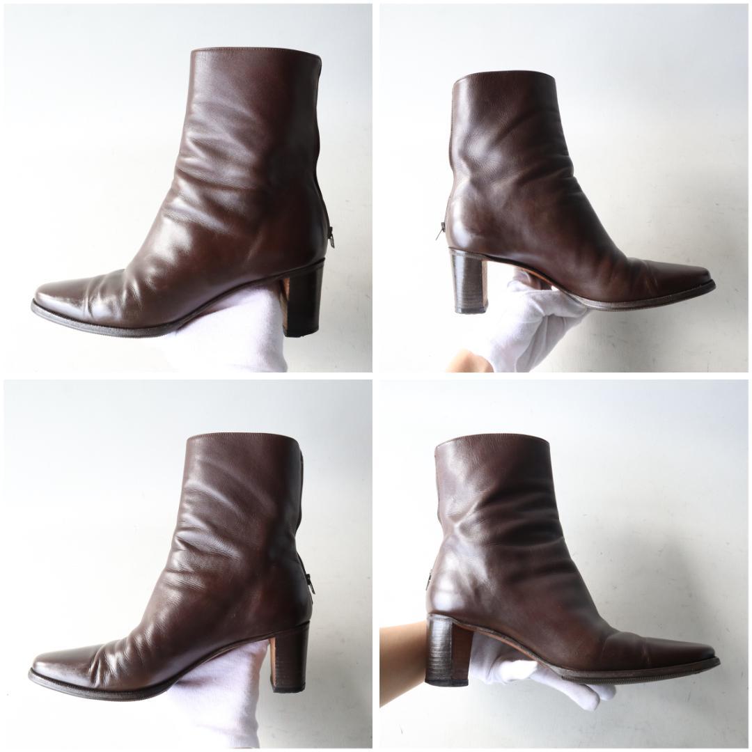 タニノクリスチー　マスミア　ショートブーツ　6cmヒール　37.5/24.5cm