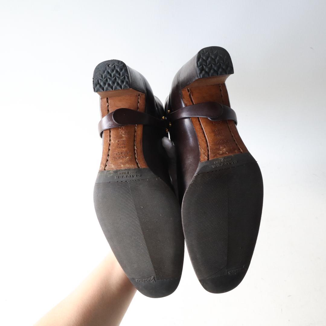 タニノクリスチー　マスミア　ショートブーツ　6cmヒール　37.5/24.5cm