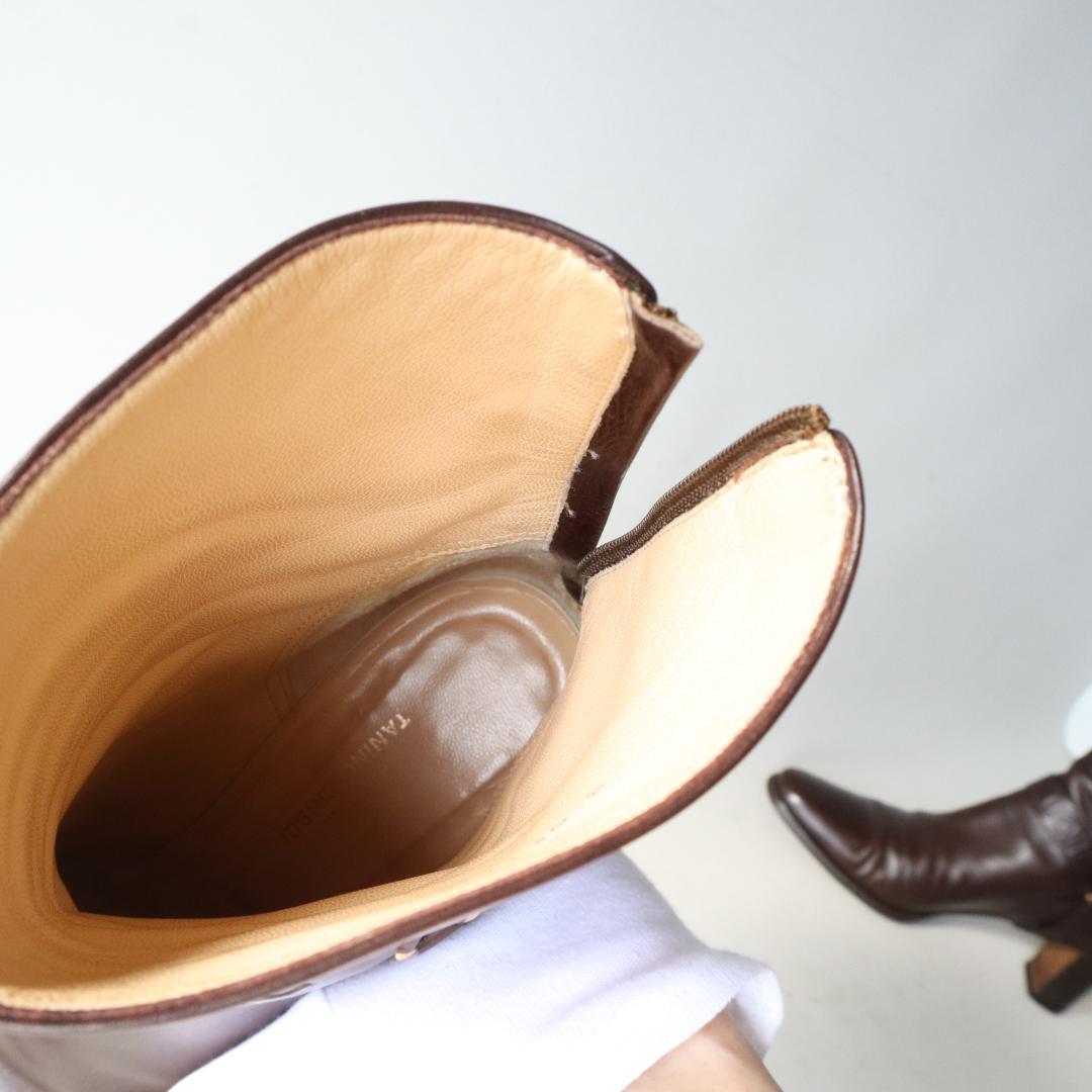 タニノクリスチー　マスミア　ショートブーツ　6cmヒール　37.5/24.5cm