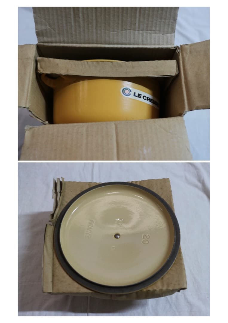 ル・クルーゼ ココットロンド 両手鍋 20cm イエロー