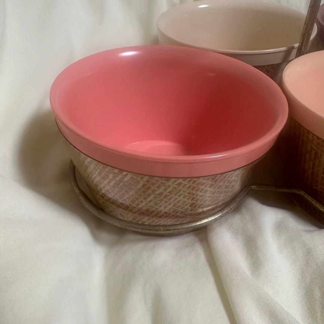 アメリカンヴィンテージ　ハンドル付き4個セットボウル