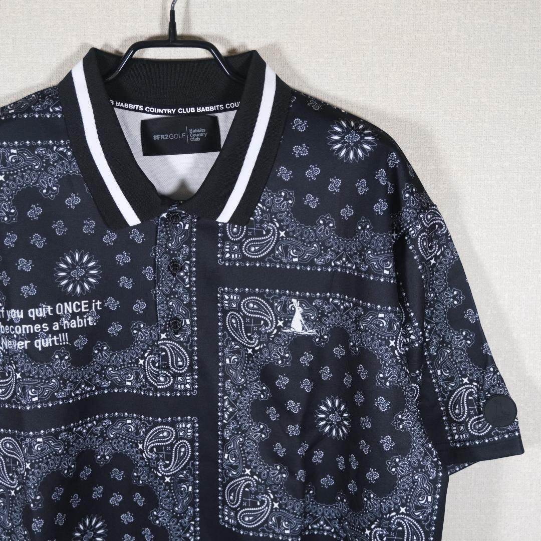 FR2GOLF 店舗限定 ペイズリー ポロシャツ BLACK