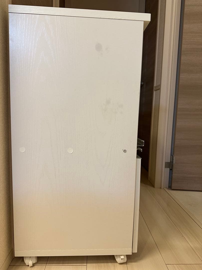 キッチンラック キャスター付き 木製ホワイト