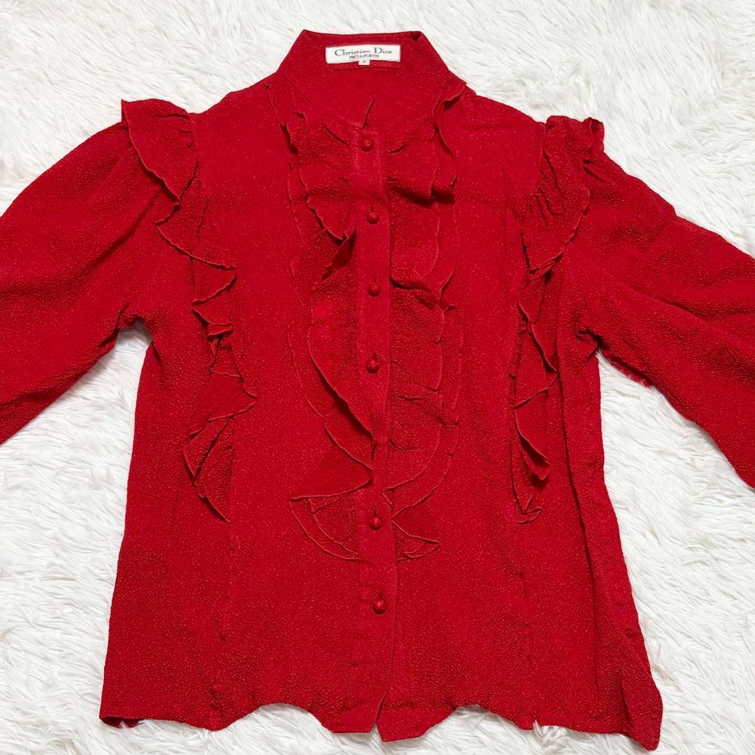 Christian Dior クリスチャンディオール　シルク100%ブラウス