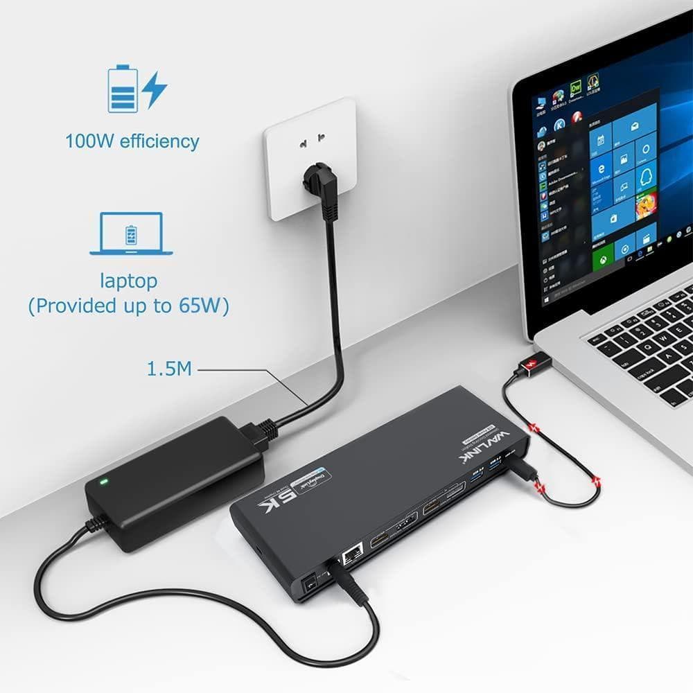 最安値⚡WAVLINK USB-C ドッキングステーション WL-UG69PD6