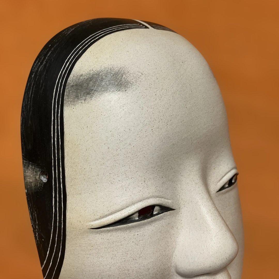 能面　小面　こおもて　木彫り　手彫り　桐箱