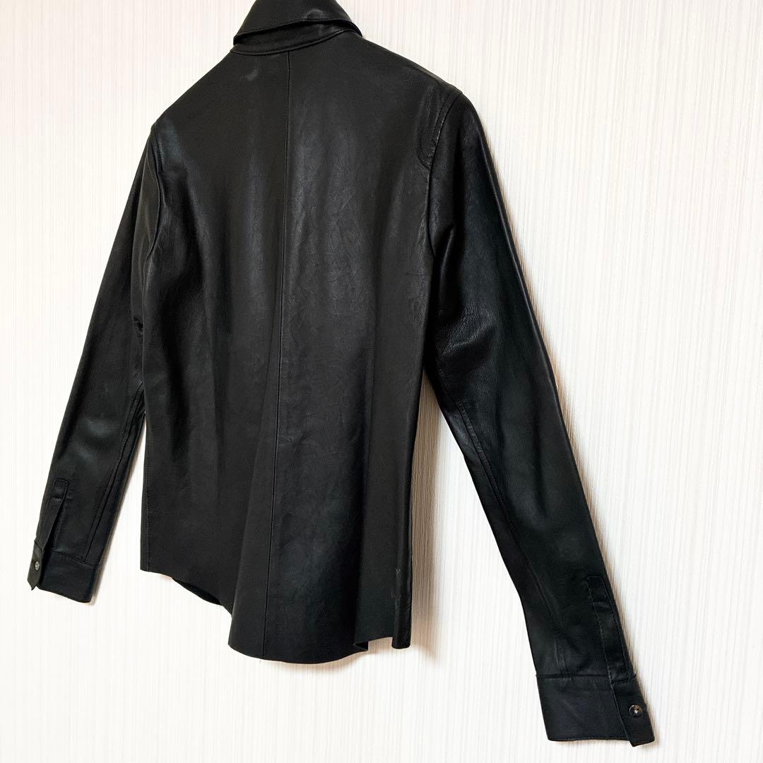 ✨希少デザイン✨エディション　極上上質なラムレザーシャツ　ライナー付き