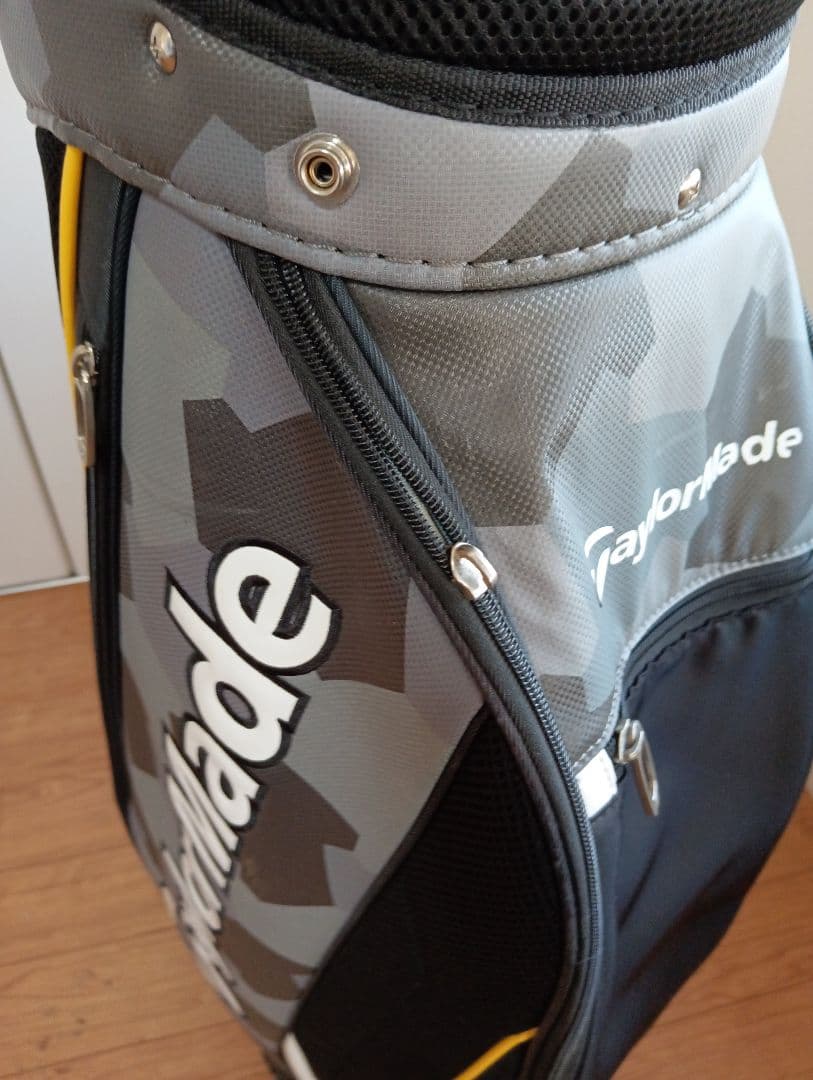 テーラーメイド キャディバッグ 黒/黄色 カモフラ柄