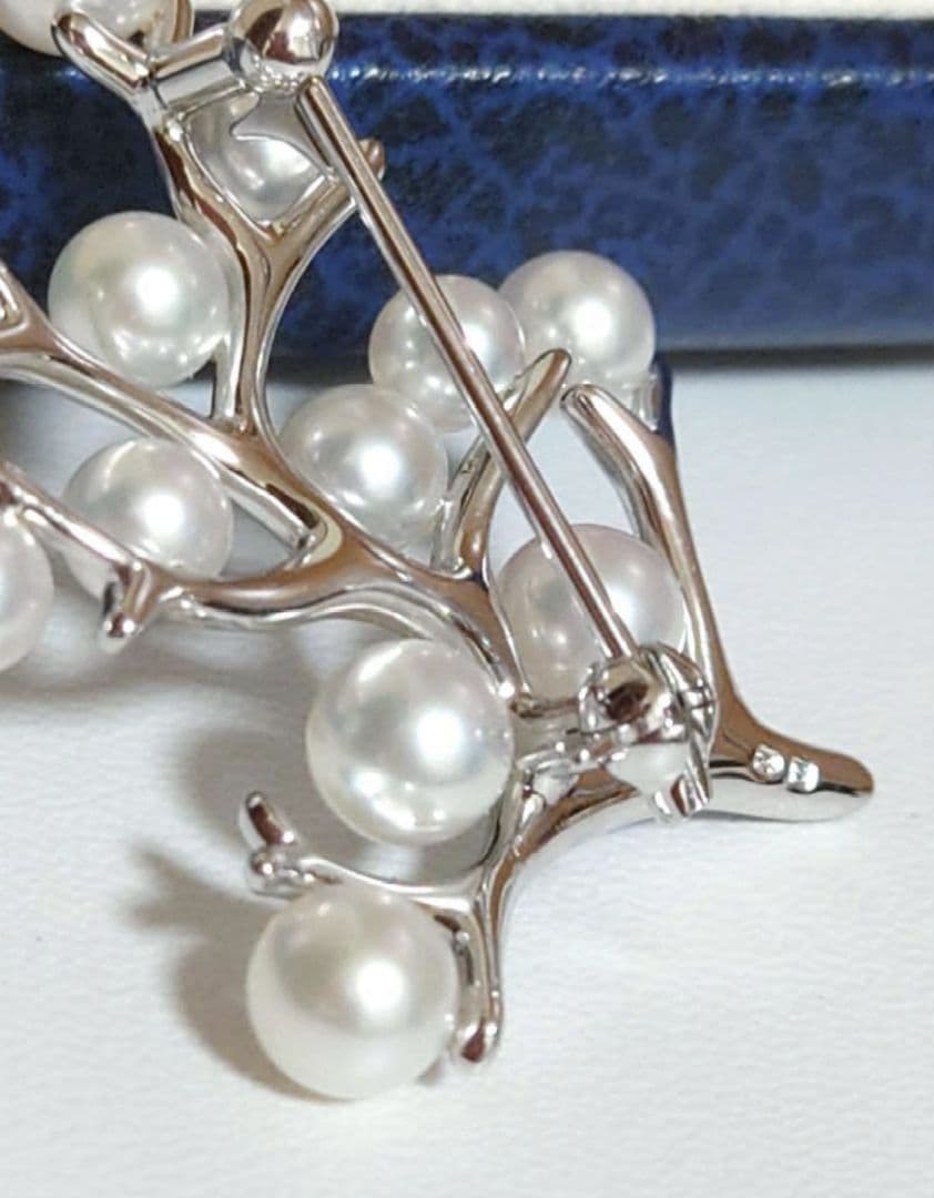 MIKIMOTO 幸福の木ブローチ　SILVER　アコヤ真珠付き